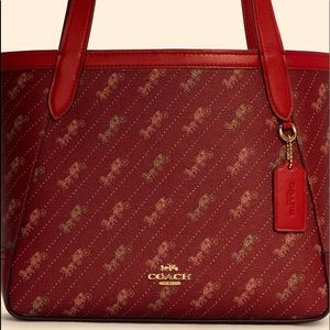 COACH BAG+POUCH IN CARRIAGE SHOULDER TOTE/ small wristlet wallet to match NEW